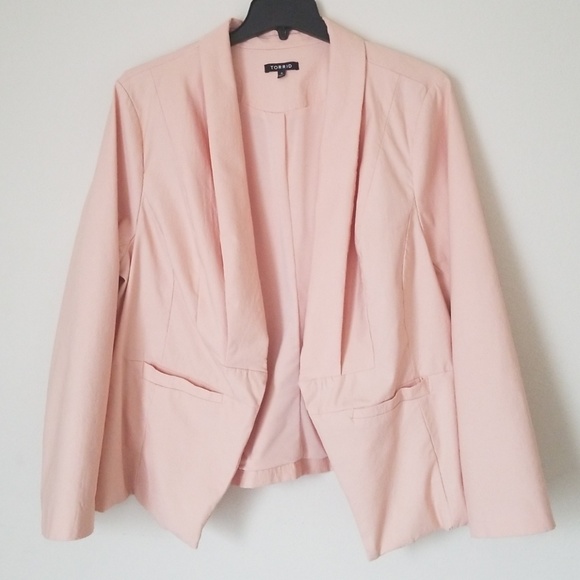 torrid Jackets & Blazers - Torrid Lt. Peach Open Front Blazer Sz. 4X